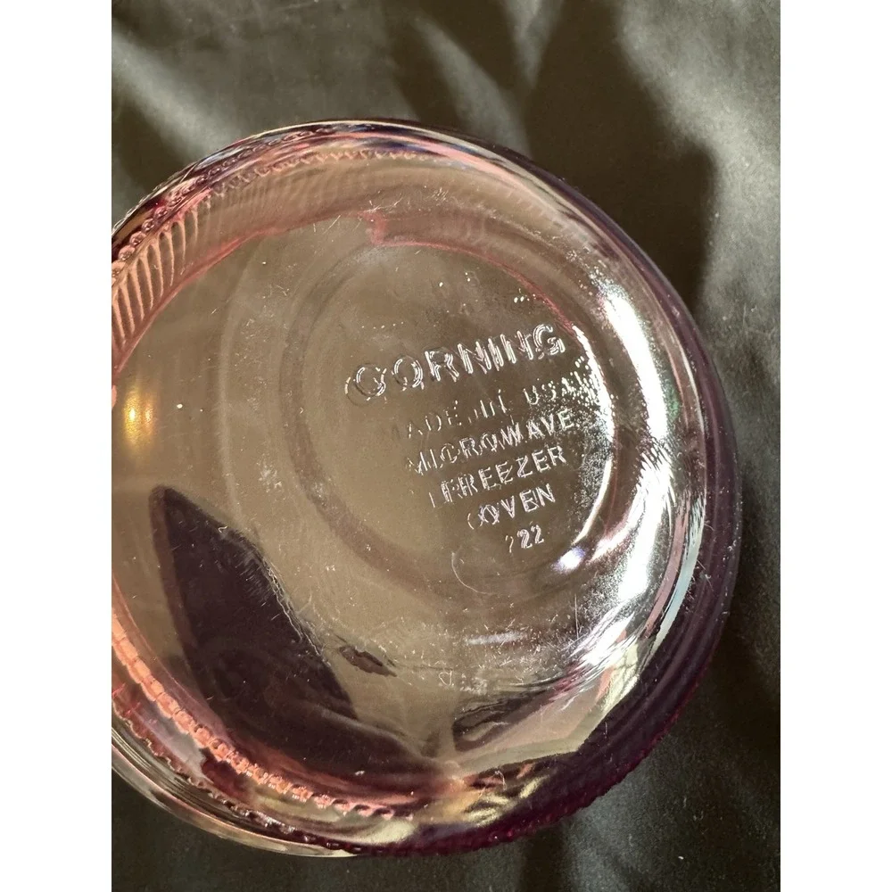 Visions Corning Ware Cranberry Glass 1 Pint Cooking Bowl C-16-B Retired Purple